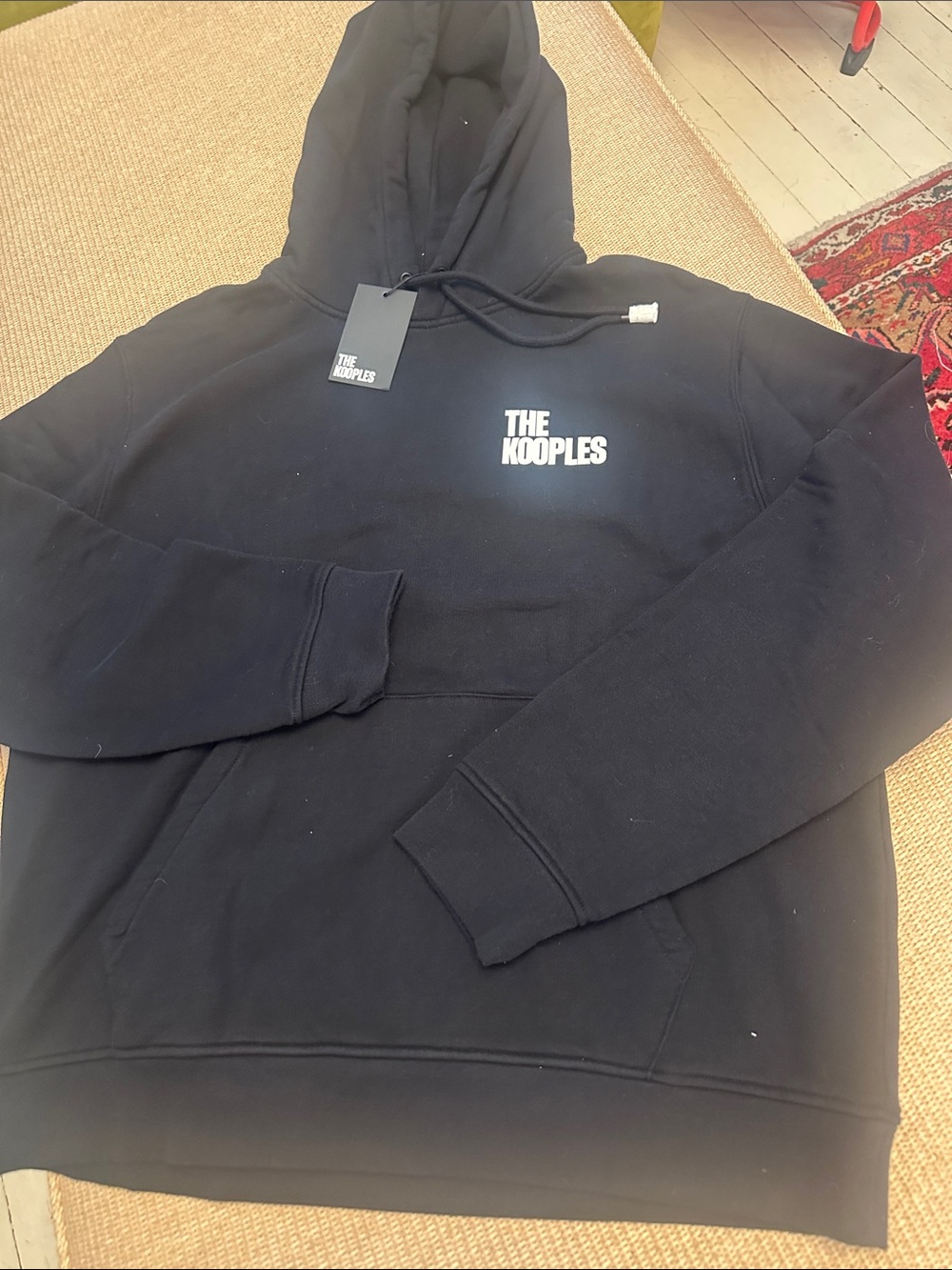 💜#54 BNWT The Kooples heavy duty Black logo Hoodie